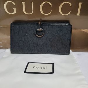 Black Gucci Monogram Bifold Wallet 1016023661